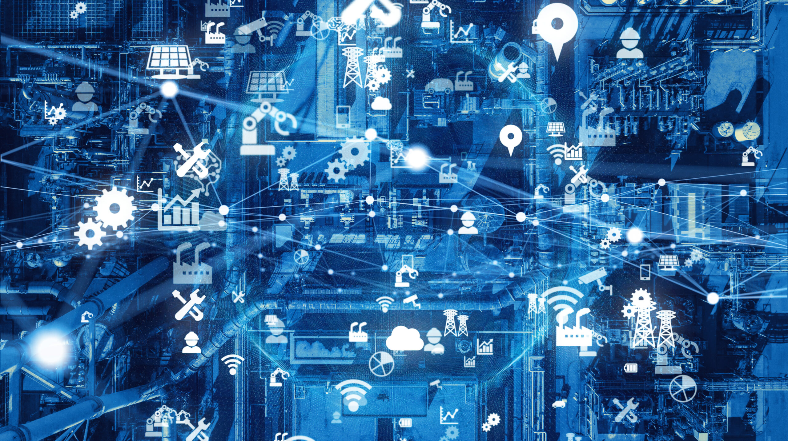 Industrial,Technology,Concept.,Communication,Network.,Industry,4.0.,Factory,Automation.